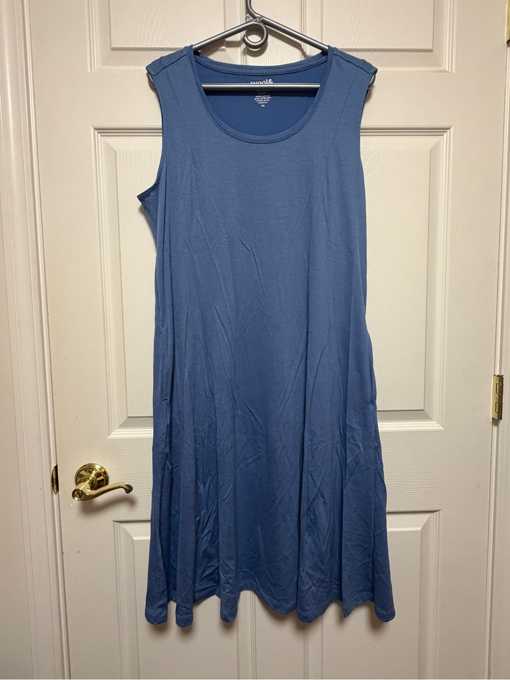 Sleeveless Flora in Blue Jay - Midi Swing Dress